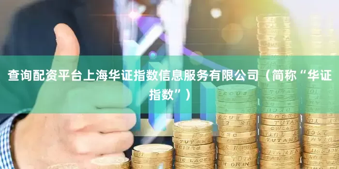 查询配资平台上海华证指数信息服务有限公司（简称“华证指数”）